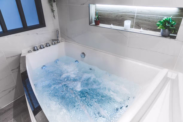 Modern bathtub installed during a professional bath remodel