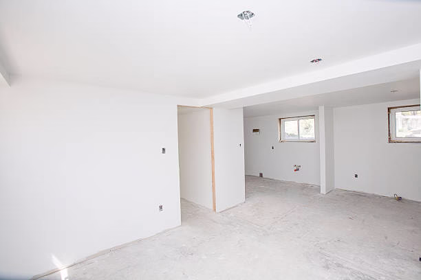 Modern basement renovation creating functional family living space