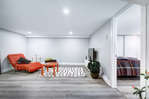 Professional Basement Remodeling in Bath, OH with modern finishes